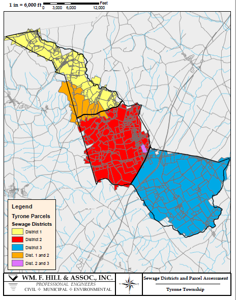 SepticDistrictMap Inage of Tyrone Township Septic District Map