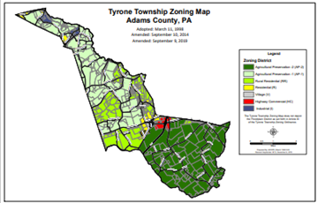 Image of Tyrone Township Zoning Map